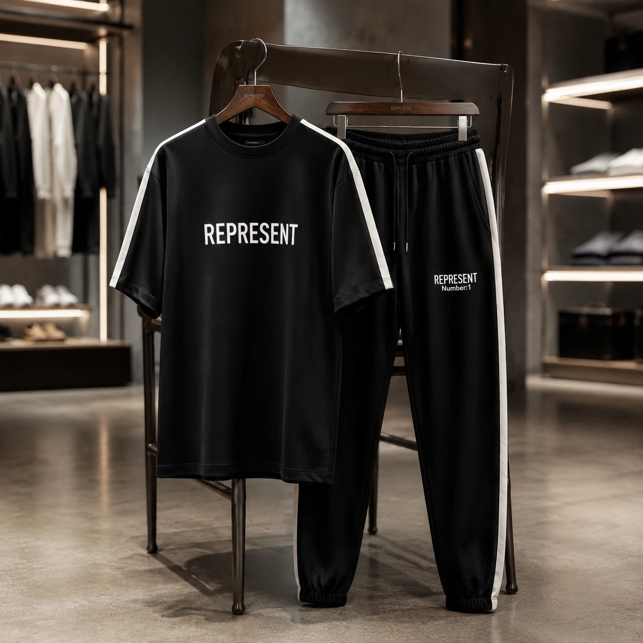 ست تیشرت و شلوار مردانه بنگال کش مدل Reprent