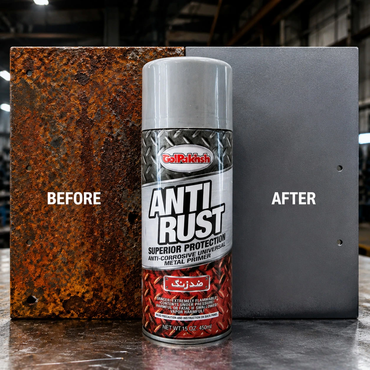 اسپری ضد زنگ مدل ANTI RUST حجم 450 میلی لیتر-طوسی