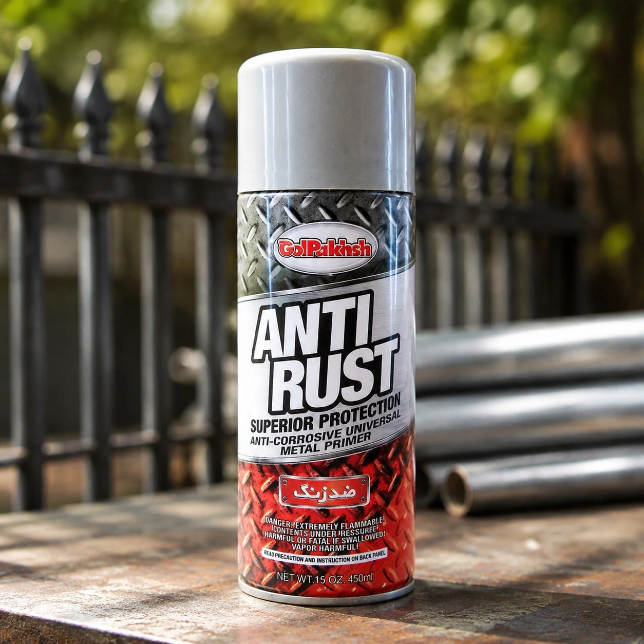 اسپری ضد زنگ مدل ANTI RUST حجم 450 میلی لیتر-طوسی