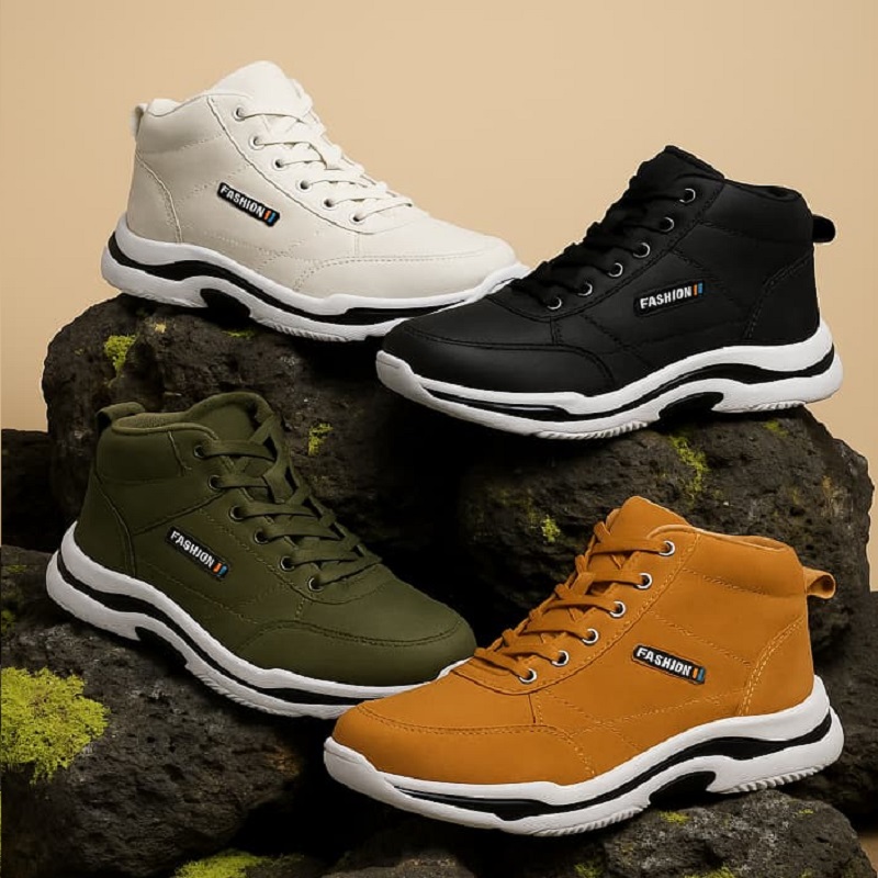 کفش ساقدار مردانه نسکافه ای مدل EMTO